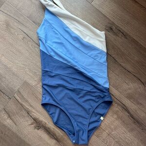 Summersalt Blue and Cream Women's One Piece Swimsuit